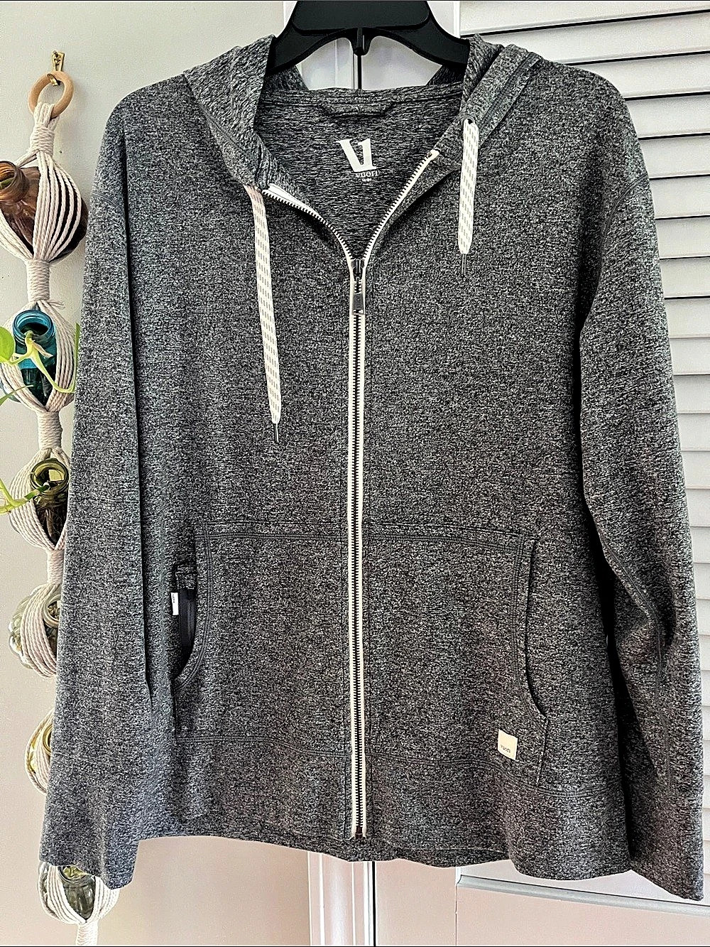 Vuori Restore Full Zip Hoodie Gray Women's Large